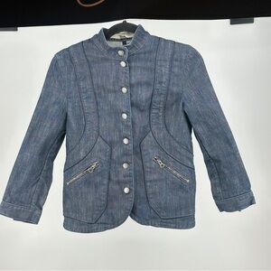 Stella McCartney H&M Blue Denim Jacket with Silver Buttons 6/8